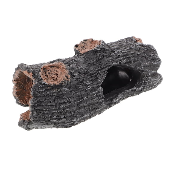 TABLZONE Black Reptile Tree Bark Hide Aquarium Decor with Wear Resistant Texture