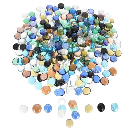 TABLZONE Flat Glass Stones for Crafts and Garden Use with Brilliant Light Refraction Effects