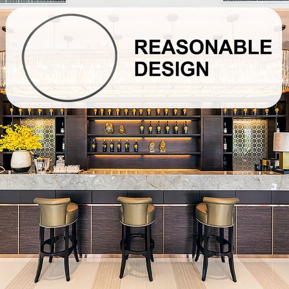TABLZONE Black Nylon Bar Stool Base Ring Chair Floor Protector for Kitchen and Bar Stools