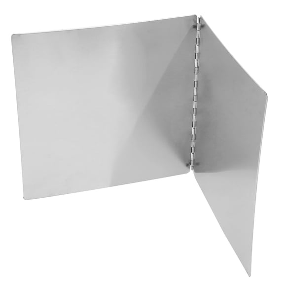 TABLZONE Foldable Metal Splatter Shield for Kitchen Stove with Heat Resistant Plated Silver Finish