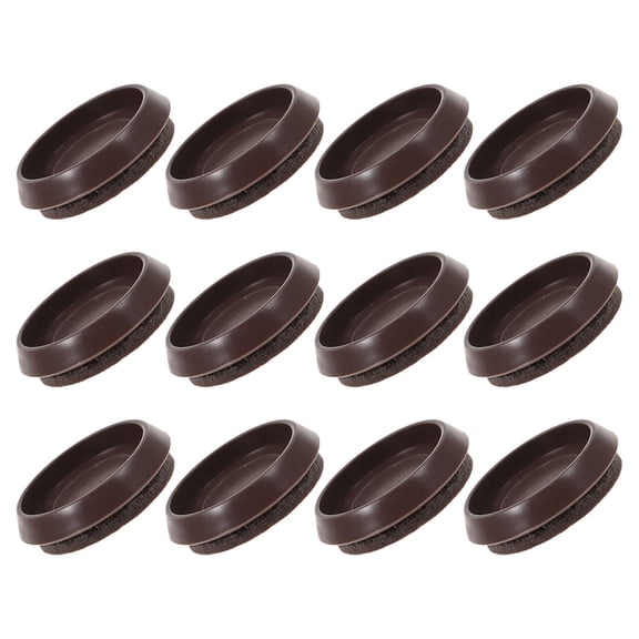 TABLZONE Furniture Coasters Caster Cups 12Pcs Slip Prevention Rubber Felt For Indoor Use