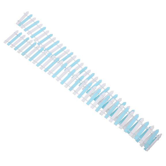 TABLZONE Garden Fence Miniature Garden Resin Light Blue 1Set for Landscape Creation