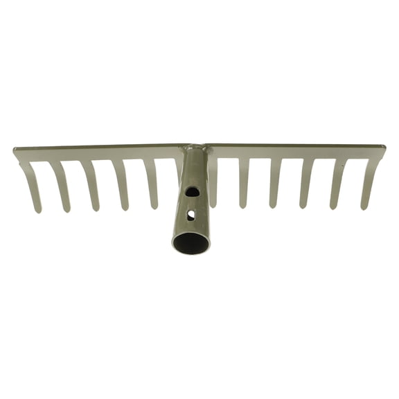 TABLZONE Garden Rake Head Only Heavy Duty Metal 12 Tine Replacement for Soil and Leaf Raking