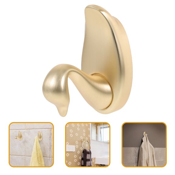 TABLZONE Nordic Swan Style Golden Metal Wall Hook, Minimalist Home Decor