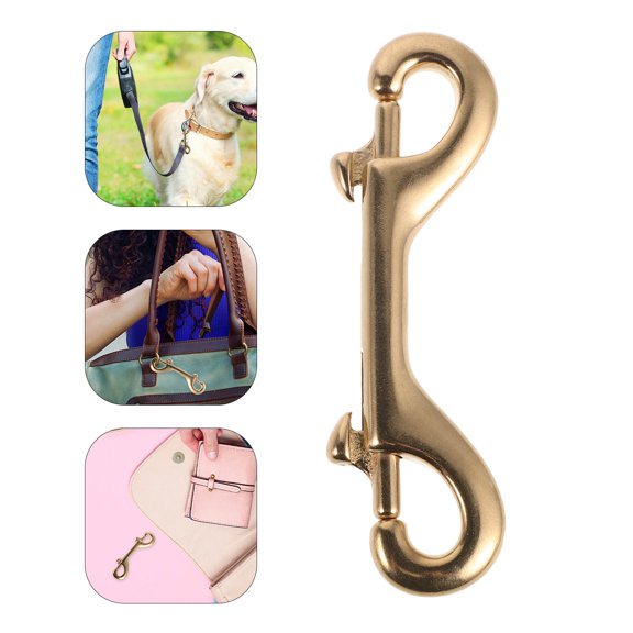 TABLZONE Golden Brass Double Ended Bolt Snap Clips for Pet Leash Safety and Multipurpose Use
