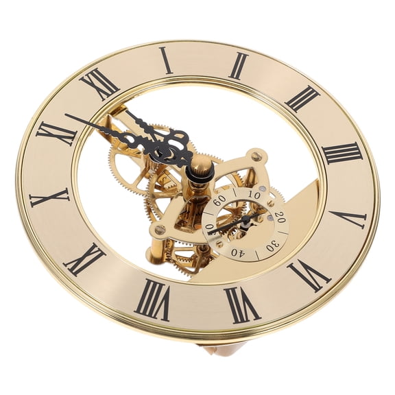 TABLZONE Golden Clock Movement Replacement Kit with Precise Mechanism and Elegant Clock Face Design