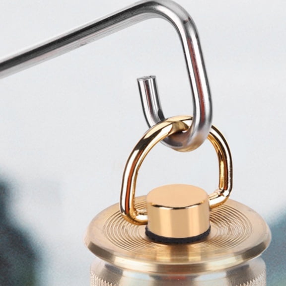 TABLZONE Golden D Ring Hook with Thread Interface Durable Metal Loop for Hanging Camping Lights