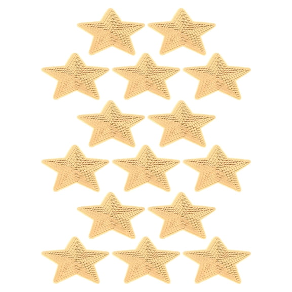 TABLZONE Versatile Golden Sequin Star Patches, Easy to Use DIY Decorative Appliques 15Pcs