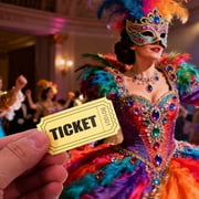 TABLZONE Golden Raffle Tickets 2000pcs for Events, Perforated Paper Drawing