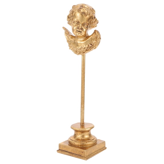 TABLZONE Shelf Sitting Angels Figurines Golden Resin 1Set