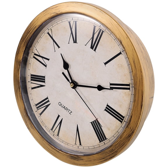 TABLZONE Golden Storage Wall Clock with Hidden Organizer for Cash Jewelry and Home Decoration