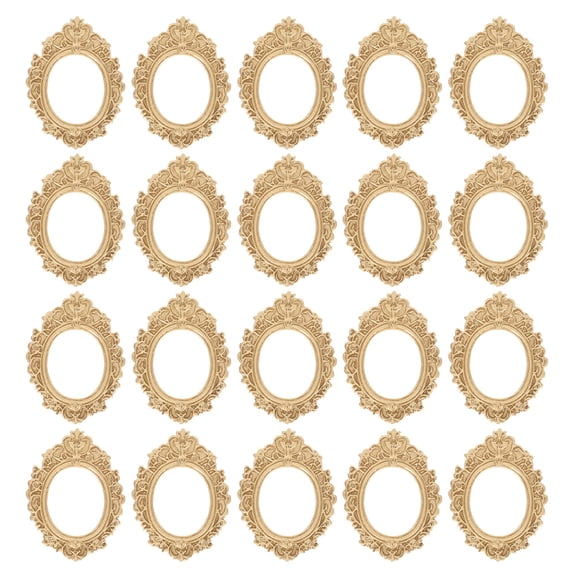 TABLZONE Golden Vintage Resin Mini Picture Frames with Elegant Angel Design for Photography and DIY Projects 20pcs