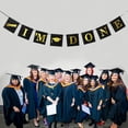 thumbnail image 1 of TABLZONE Graduate Party Banner Paper Hanging Decor Black with Unique Im Done Printing, 1 of 7