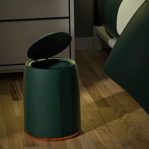 TABLZONE Green Waste Container ABS PP Practical Rubbish Can for Storing