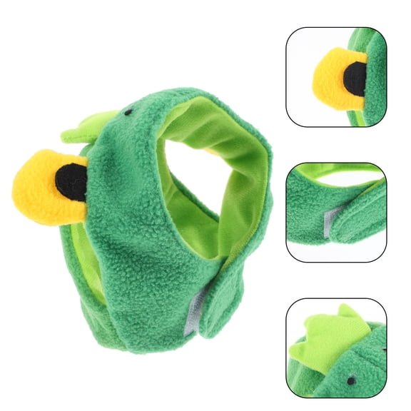TABLZONE Green Pet Frog Cap Lightweight Cotton Hat with Adorable Design for Dog and Cat Party Costume