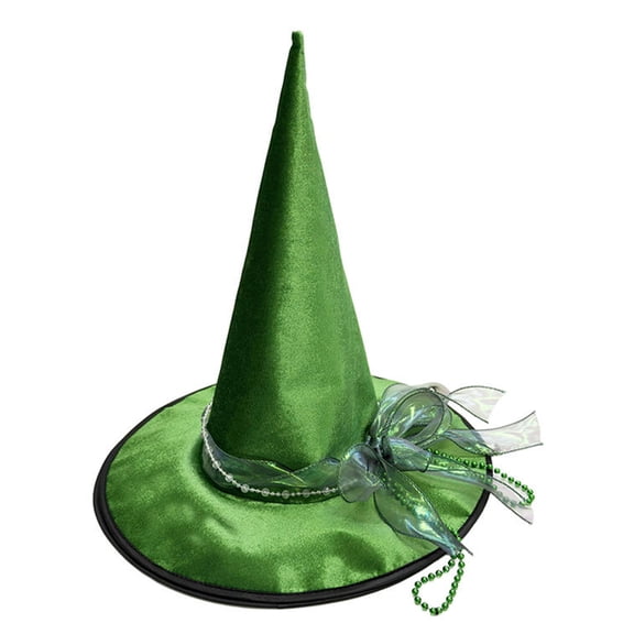 TABLZONE Green Pointed Wizard Hat Felt Material for Cosplay and Festival Party Accessory