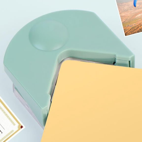 TABLZONE Green Practical Corner Rounder for Paper Photo Business Card Trimming Tool