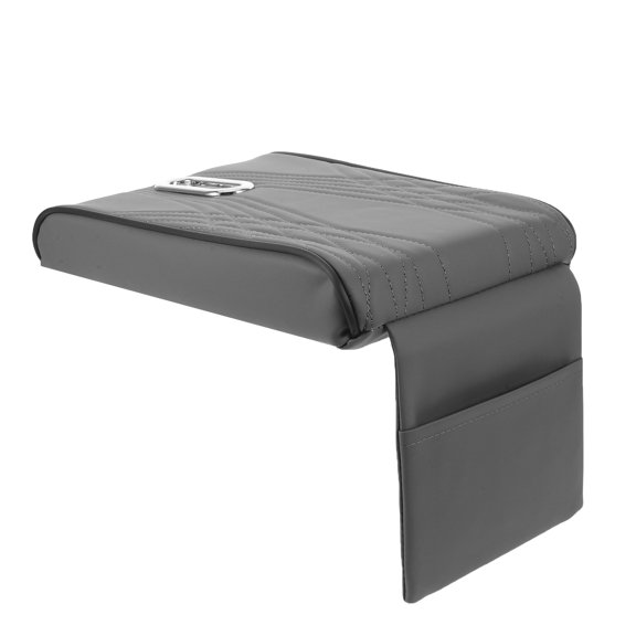 TABLZONE Grey Auto Center Console Armrest Cushion with Built in Tissue Box and Organizer