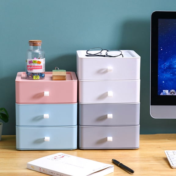 TABLZONE Grey 3-Layer Desktop Drawer Organizer Box for Home and Office Storage, Desk Organizer for Clutter-Free Workspace