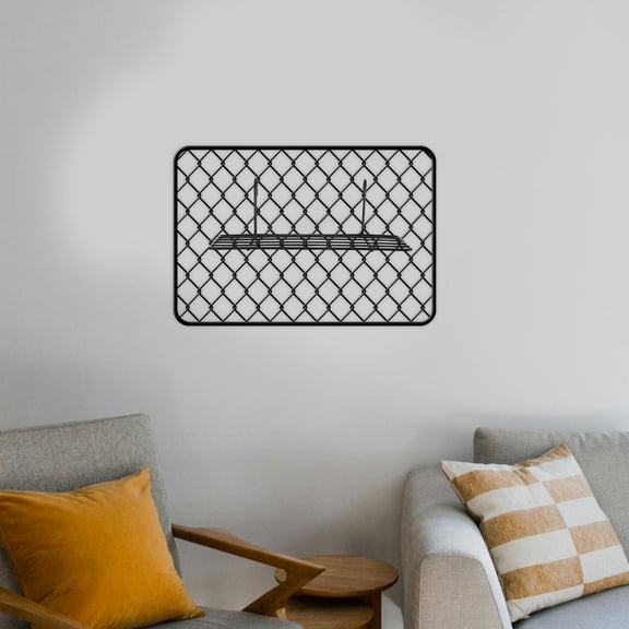 TABLZONE Black Wire Grid Panel Shelf Rack for Wall Hanging Storage and Organization