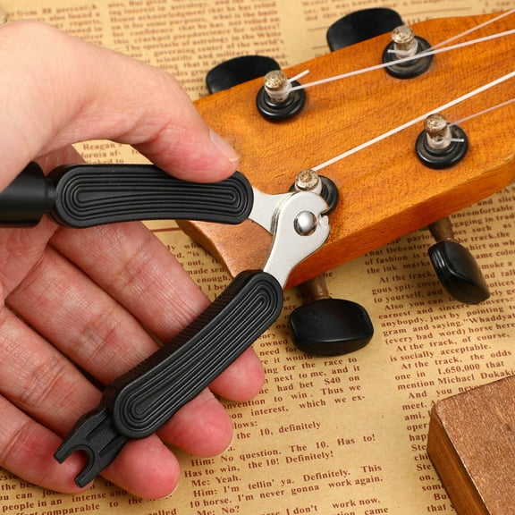 TABLZONE Guitar String Winder Tool Metal Peg Winder Black Guitar String Changing Accessory 1 Piece