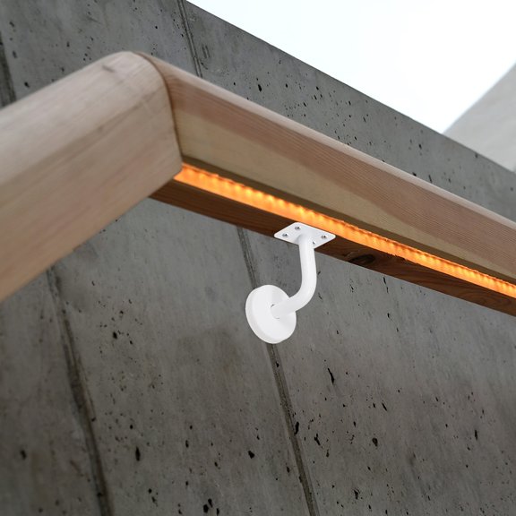 TABLZONE Wall Mounted White Handrail Bracket Heavy Duty Support for Stair Railings