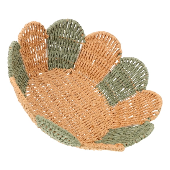 TABLZONE Olive Green Woven Storage Basket for Snacks, Daily Use, Home Organization, and Stylish Container