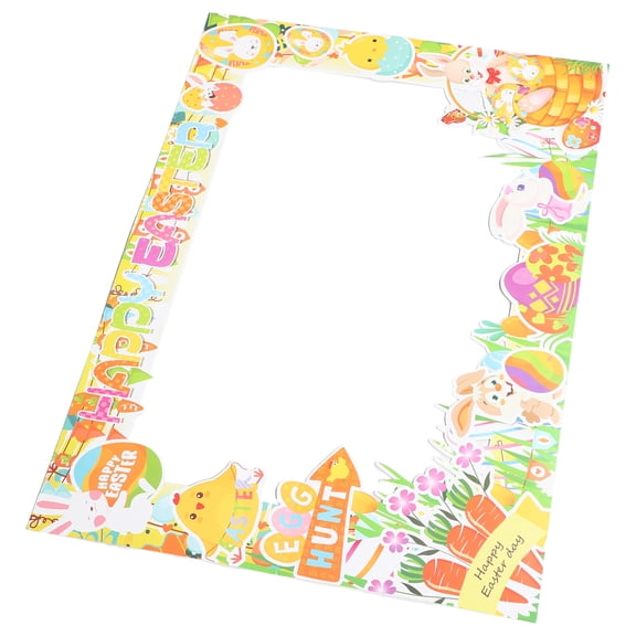 TABLZONE Happy Easter Photo Booth Props Adorable Bunnies and Chicks on Paper for Festive Celebrations