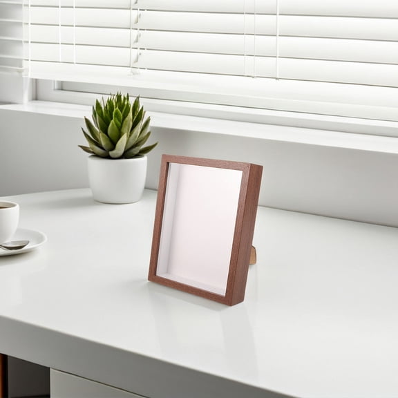 TABLZONE Handmade Butterfly Specimen Display Frame, Coffee Wood Decorative 3D Picture Frame, 10.5 x 8.5 Inches