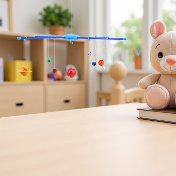 TABLZONE Solar System Model Hanging Mobile with Vibrant Colors for Science Decor