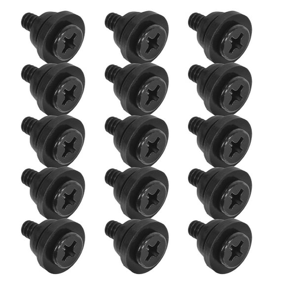TABLZONE Hard Disk Drive Mounting Screws 15Pcs Iron Black Anti Vibration for PC HDD SSD Repair