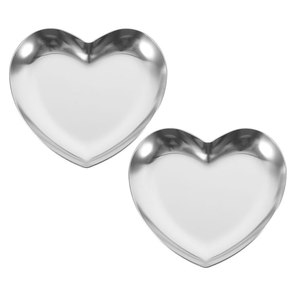 TABLZONE Elegant White Stainless Steel Jewelry Bowl with Non- Ceramic Base for Vanity Desk Organizer