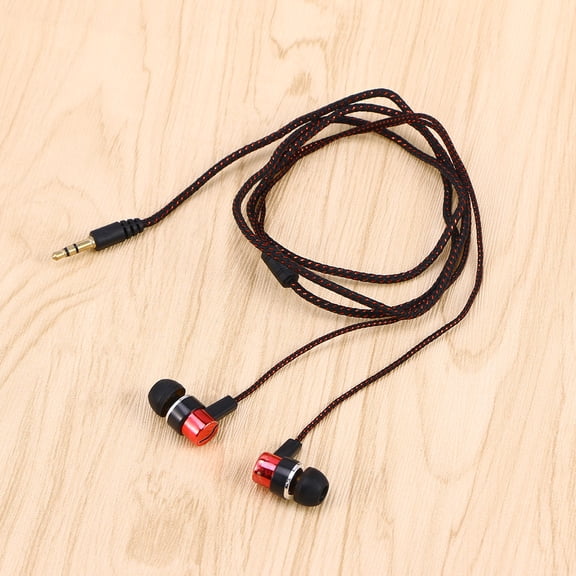 TABLZONE Heavy Bass Headset in Red with 3.5mm Plug in Ear Earphone for Clear Stereo Sound