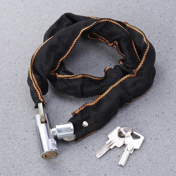 TABLZONE Stainless Steel Lock Chain for Bikes with Easy Locking Mechanism Black
