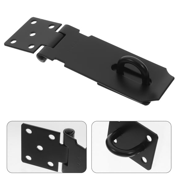 TABLZONE Heavy Duty Latch Lock Hasp for Shed Door Hasp Lock Black Secure Latch 1Pack