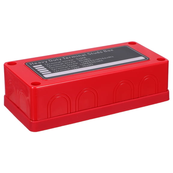 TABLZONE Red Heavy Duty Bus Bar for Boat and Distribution with Protective Cover and Terminal Block
