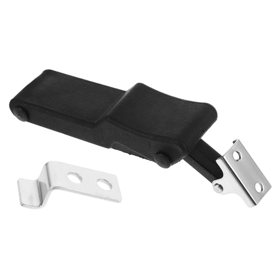 TABLZONE Black Rubber Toggle Spring Cabinet Latch for Indoor Use, 1 Set Secure Door Lock