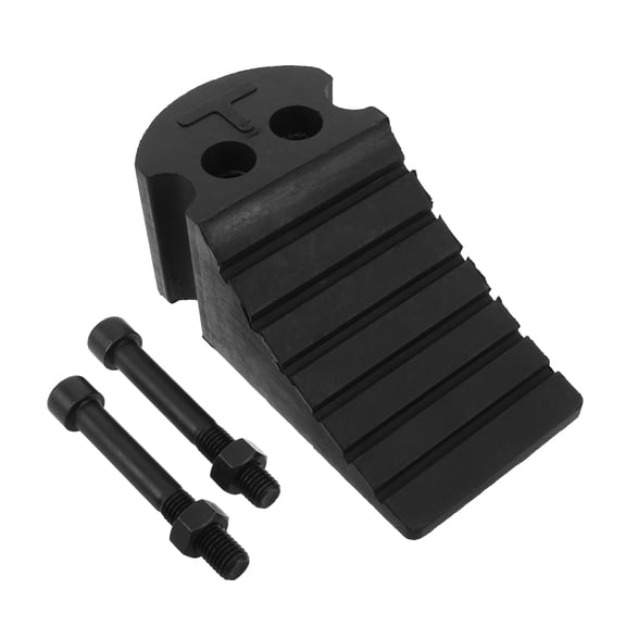 TABLZONE Black Rubber Parking Wheel Stops - Heavy Duty, Weather Resistant, Car Tire Chocks for Driveway and Garage