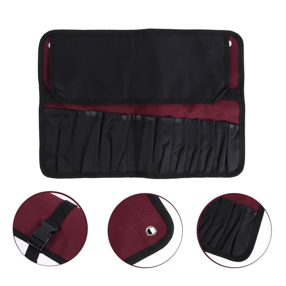 TABLZONE Portable Lightweight Wrench Tool Bag with Creative Roll-Up Design, Black Storage Organizer