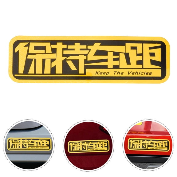 TABLZONE Security Sticker Prevent Rear-End Collisions Yellow PET 5Pcs