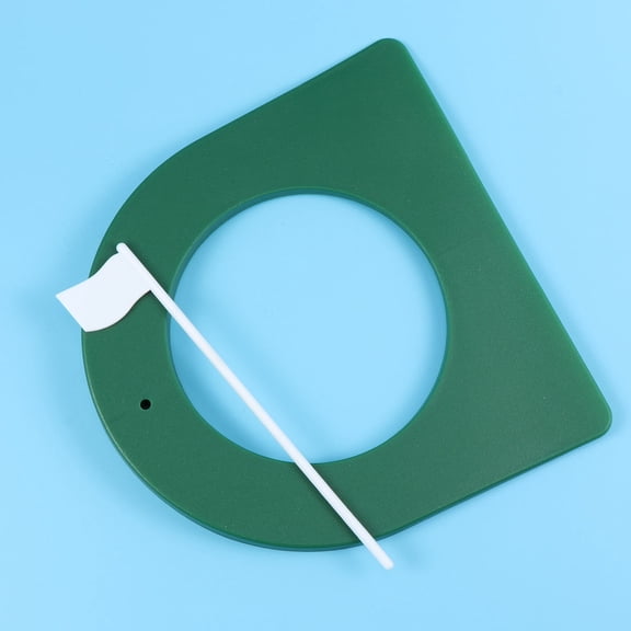 TABLZONE Hole Putter Practice Aid in Green for Indoor Training with Additional Accuracy Ring