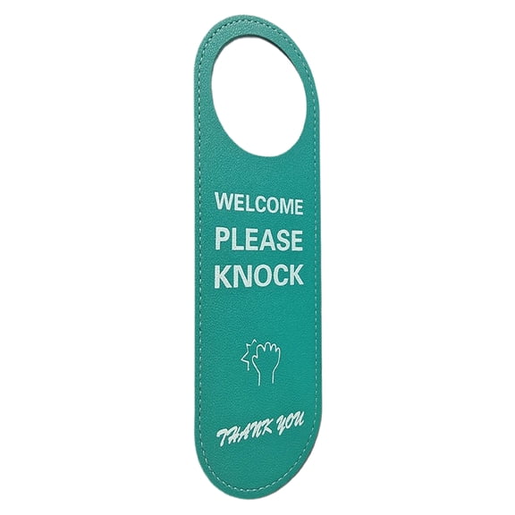 TABLZONE Hotel Do Not Disturb Door Hanger Sign Green Clear Text for Bedroom Office and Meeting Rooms