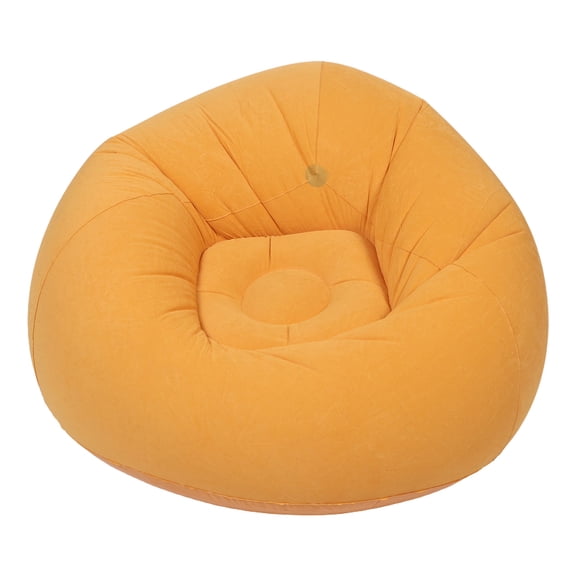 TABLZONE Orange Inflatable Lazy Sofa Chair Portable Outdoor Bean Bag for Picnic and Travel