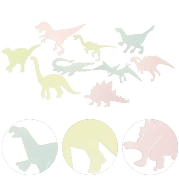 TABLZONE Luminous Glow in Dark Wall Sticker Dinosaur Assorted Colors for Home Decor