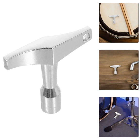 TABLZONE Durable Plated Silver Drum Key for Musical Instruments Metal Drum Tuning Accessory