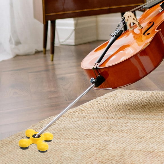 TABLZONE Cello Rest Stand Yellow Plastic for Easy Installation and Non-Slip Performance