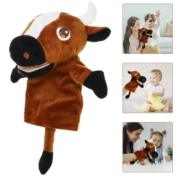 TABLZONE Interactive Brown Plush Animal Hand Puppet for Storytelling Lightweight and Reusable for Home Use