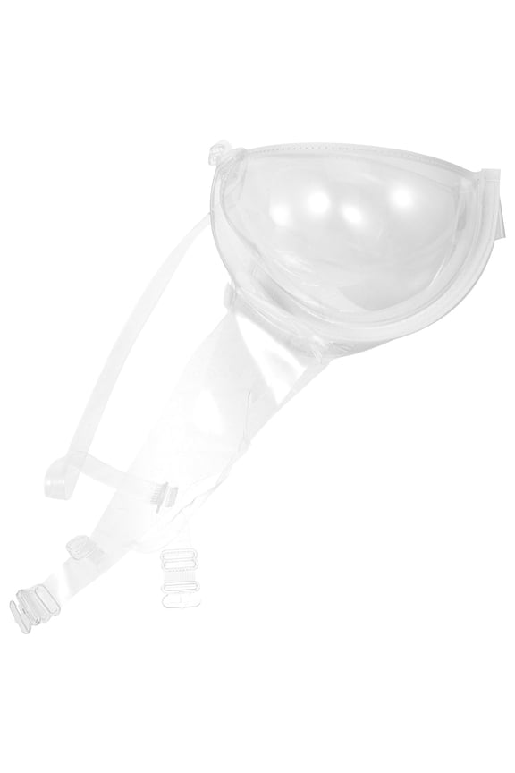 Invisible Transparent Plastic Bra Disposable with Back Clasp and Push Up Shape