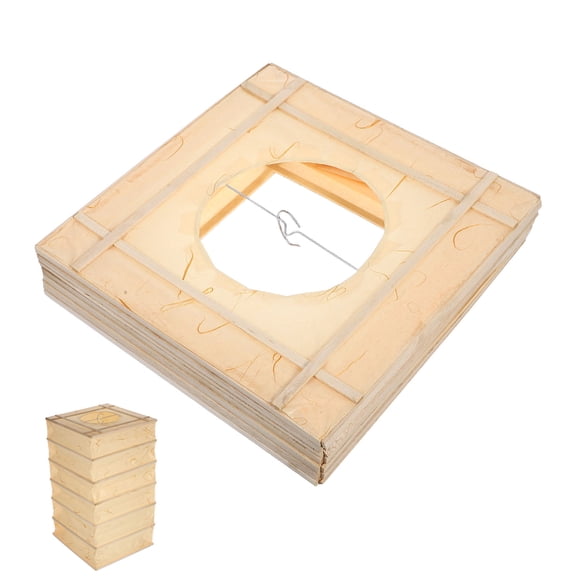 TABLZONE Japanese Pendant Lantern Rectangular Hanging Lampshade With Light Diffusion 1Pcs