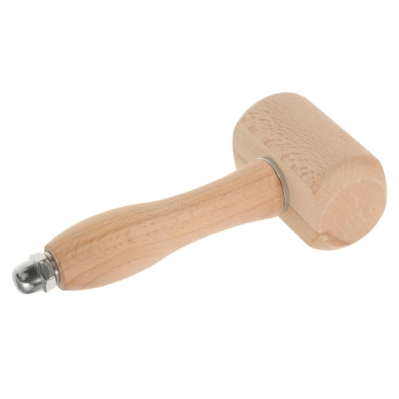 TABLZONE Wood Mallet Craftsman Hammer Beige 1Pcs Comfort Grip Handle for Crafting Projects